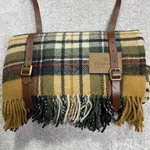 Pendleton Motor Robe Picnic Blanket With Leather Carrier Kent Plaid Pattern Nwt. Fixed Price $124.95.