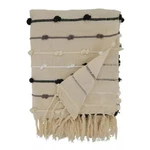 Saro Lifestyle 50"X60" Tassel Knotted Design Throw - Natural Beige #8744. Fixed Price $23.96.