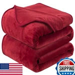 Twin Size Flannel Fleece Summer Blanket All Season 350GSM Lightweight Throw Burg. Fixed Price $50.19.