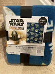 Disney Star Wars The Mandalorian Child Baby Yoda Plush Travel Throw Blanket. Fixed Price $15.00.