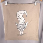 West Elm Fox Pillow Cover 18X18 Beige Embroidered Woodland Animal Applique. Fixed Price $20.01.