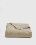 Nwot Quince Home Organic Airy Gauze Throw Blanket Dune One Size. Fixed Price $29.99.