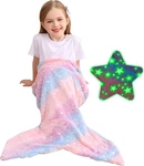 Kids Mermaid Tail - Blankets Glow In The Dark Flannel. Fixed Price $23.97.