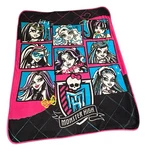 Monster High Doll Fleece Blanket Throw Mattel 45 X57 Black Pink Growlicious. Fixed Price $34.99.
