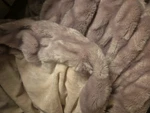 West Elm Faux Fur Cascade Throw 47X60 Dusty Blush Pink Cozy Winter Cabin Ec. Fixed Price $74.00.