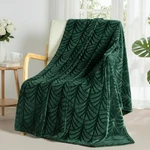 Whale Flotilla Flannel Fleece Blanket For THROW(50"X60"), Deep Green. Fixed Price $23.38.