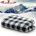 12V Heated Electric Car Truck Suv Van Fleece Black White Plaid Heater Blanket. Fixed Price $20.00.