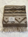 Nwt Woolrich Milky Cream Brown Tan Aztec Fringe Throw Blanket Made Italy. Fixed Price $69.99.
