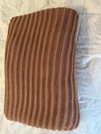 West Elm Cotton Ribbed Knit Throw Blanket 50 X 70 Brown Cafe Au Lait. Fixed Price $40.00.