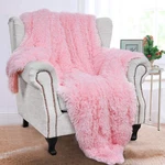 Light Pink Throw Blankets, Soft Shaggy Fuzzy Sherpa Cute Baby Cozy.... Fixed Price $29.32.