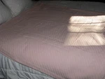 New Lands End Washed Blush Pink Heavy Woven Blanket Queen Size. Fixed Price $50.00.
