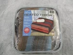 Biddeford Heated Throw Stripe 50X62 Warm Cozy Sofa Electric. Fixed Price $24.99.