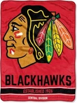 Northwest Nhl Chicago Blackhawks Super Plush Throw Blanket New 46" X 60". Fixed Price $14.99.