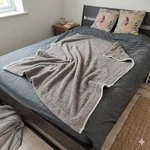 Barefoot Dreams Cozychic Blanket Os Gray Trim Throw Minimalist Luxury. Fixed Price $56.25.