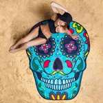 Giant 5 Ft Sugar Skull - Beach Pool Shower Towel Blanket Bigmouth Inc.. Fixed Price $24.95.