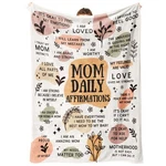 Baubledazz New Mom Gifts Blanket, Mama Daily Affirmations, 50*60IN, Yellow. Fixed Price $41.99.