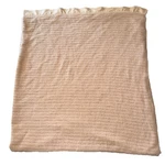 Vintage Peach Tan Waffle Weave Blanket Full Double Trim 84X74 Retro Soft Read. Fixed Price $32.99.