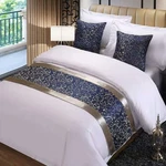 Twelve Queen Blue Runner Scarves Throw Bedding Scarf Bedspreads C.... Fixed Price $46.31.
