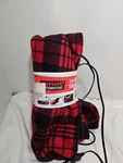 New Treksafe 12V Heated Travel Blanket - Black & White, 57X39 Inches, Automotive. Fixed Price $15.00.