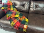 Vintage Hudson Bay Hbc Mohair Blend Tartan Plaid Small Blanket Fringe Throw. Fixed Price $90.00.