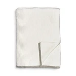 Aqua Ribbed Knit Throw 60"L X 80"W Snow/aluminum Heather. Fixed Price $55.54.
