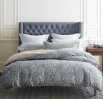 Sleepbella Duvet Cover Queen Size, 600 Thread Count Cotton Beige & Bluish Grey. Fixed Price $86.01.