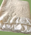 Vintage St Mary 100% Virgin Wool Blanket Throw Beige Satin Edge 62 X 64 Usa. Fixed Price $36.80.