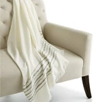 Home Design Studio Border Stripe 50" X 60" Throw Blanket Ivory/gray J. Fixed Price $12.00.