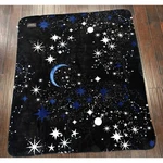 Victorias Secret Mystical Galaxy Sherpa Throw Blanket Stars Moon Celestial 50X60. Fixed Price $45.00.