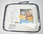 Quility Weighted Blanket White 48" X 72" 15LB Twin Size Ivory Cotton. Fixed Price $62.99.