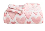 The Big One Oversized Pink Hearts Toss Plush Throw Blanket Soft Valentine's Day. Fixed Price $35.99.