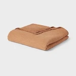 Full/queen Tencel Lyocell Waffle Bed Blanket Rust Brown - Threshold. Fixed Price $18.97.