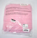 Carol & Frank Textured Waffle Throw Blanket Pink 50" 60" Home Bedding Decor. Fixed Price $18.14.