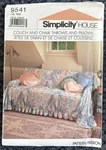 Simplicity Sewing Pattern 9541 Couch And Chair Throws Pillows Ff Uncut. Fixed Price $5.00.