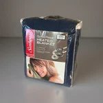 Sunbeam Quilted Fleece Electric Heated Blanket - King Blue 100 X 90. Fixed Price $75.00.