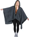 Catalonia Women's Poncho Cape Sherpa Cloak Coat Snuggly Hooded Wearable Blanket. Fixed Price $43.99.
