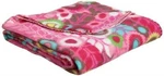 New Northpoint 180 Gsm 70'S Retro Floral On Fuchsia Printed Design Fleece Throws. Fixed Price $27.99.