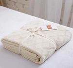 Longhui Bedding Cotton Cable Knit Throw Blanket For 50"X60", Cream, Pattern. Fixed Price $49.99.