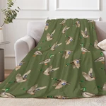 Cozy Vintage Mallard Duck Flannel Blanket Soft Warm Throw For Home Travel Naps. Fixed Price $34.99.