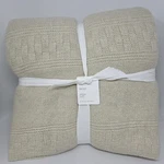 New Pottery Barn Arden Neutral Throw Blanket 88"X96" Oversized. Fixed Price $99.99.