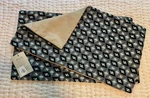 West Elm Throw Pillow Covers Set Of Blue Black White Geo Shapes Textured 21X12. Fixed Price $54.95.