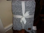 New Ugg Australia Knit Rowena Gray Mist Throw Blanket W/ Tassels. Fixed Price $84.59.