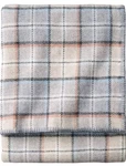 Pendleton Eco-wise Pearl Plaid Washable 100% Wool Blanket, Twin 66" X 96" Usa. Fixed Price $248.00.