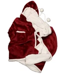 Wearable Hooded Throw Blanket Fleece Lined Safdie & Co. Pockets Red 48"X72". Fixed Price $10.19.