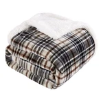 Touchat Sherpa Plaid Throw 60" X 70"FUZZY Fluffy Cozy Soft Blanket,.... Fixed Price $13.94.