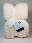 Mainstays Faux Fur Sherpa Blanket Comforter Throw King 102"X90" White Cream Soft. Fixed Price $17.99.