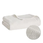 Madison Park Freshspun Basketweave Luxury Cotton Blanket Cream King,. Fixed Price $42.99.