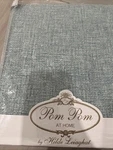 Pom At Home Sky Blue Linen Cotton & Fleece Humboldt Throw Blanket. Fixed Price $150.00.