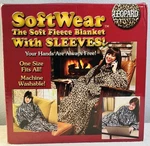Softwear Leopard Print Wearable Fleece Blanket With Sleeves One Size Fits All. Fixed Price $24.22.