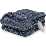 Berkshire Blanket Grace Fur Loftmink Electric Heated Throw Blue Fair Isle 50X60. Fixed Price $84.70.